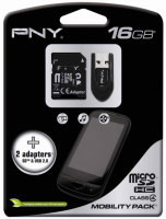 Pny MicroSDHC Mobility Pack 16GB (SDU16GBHC4OPTKAD4-EF)